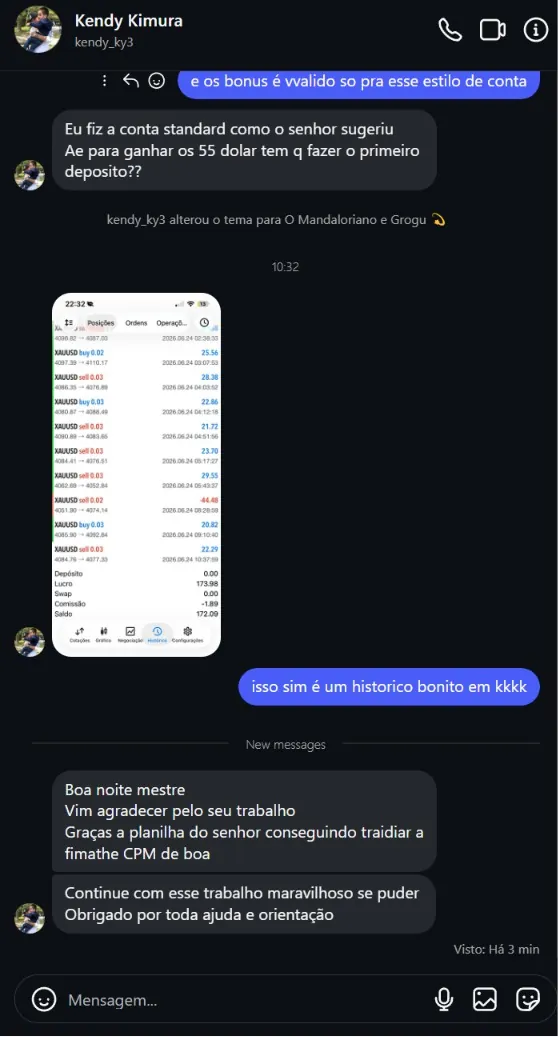 Relato de Kendy Kimura sobre as planilhas